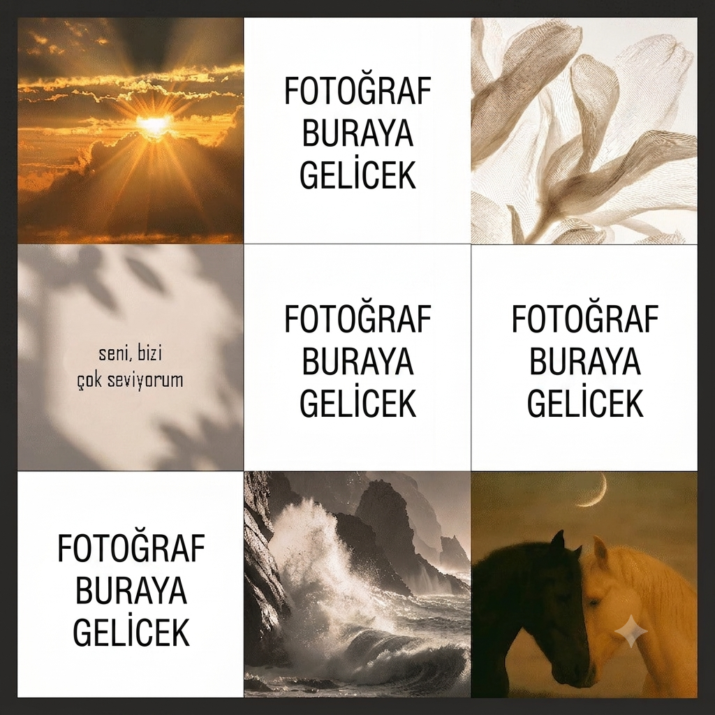 4 lü Kolaj Çerçeve